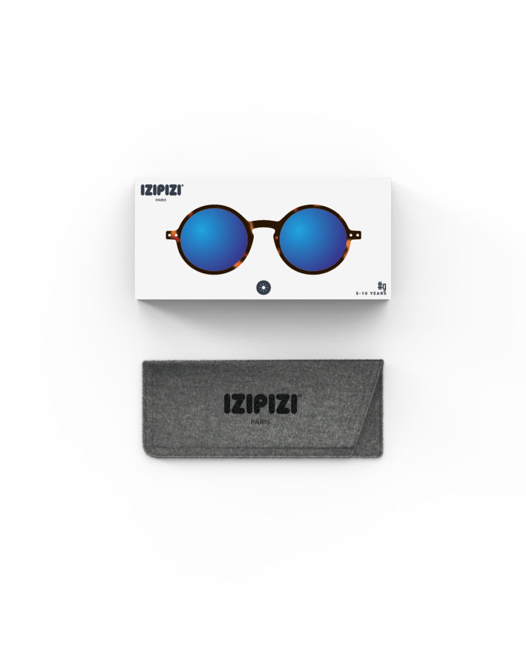 Lunette #g Tortoise Mirror Ronde Marron à la mode - Izipizi
