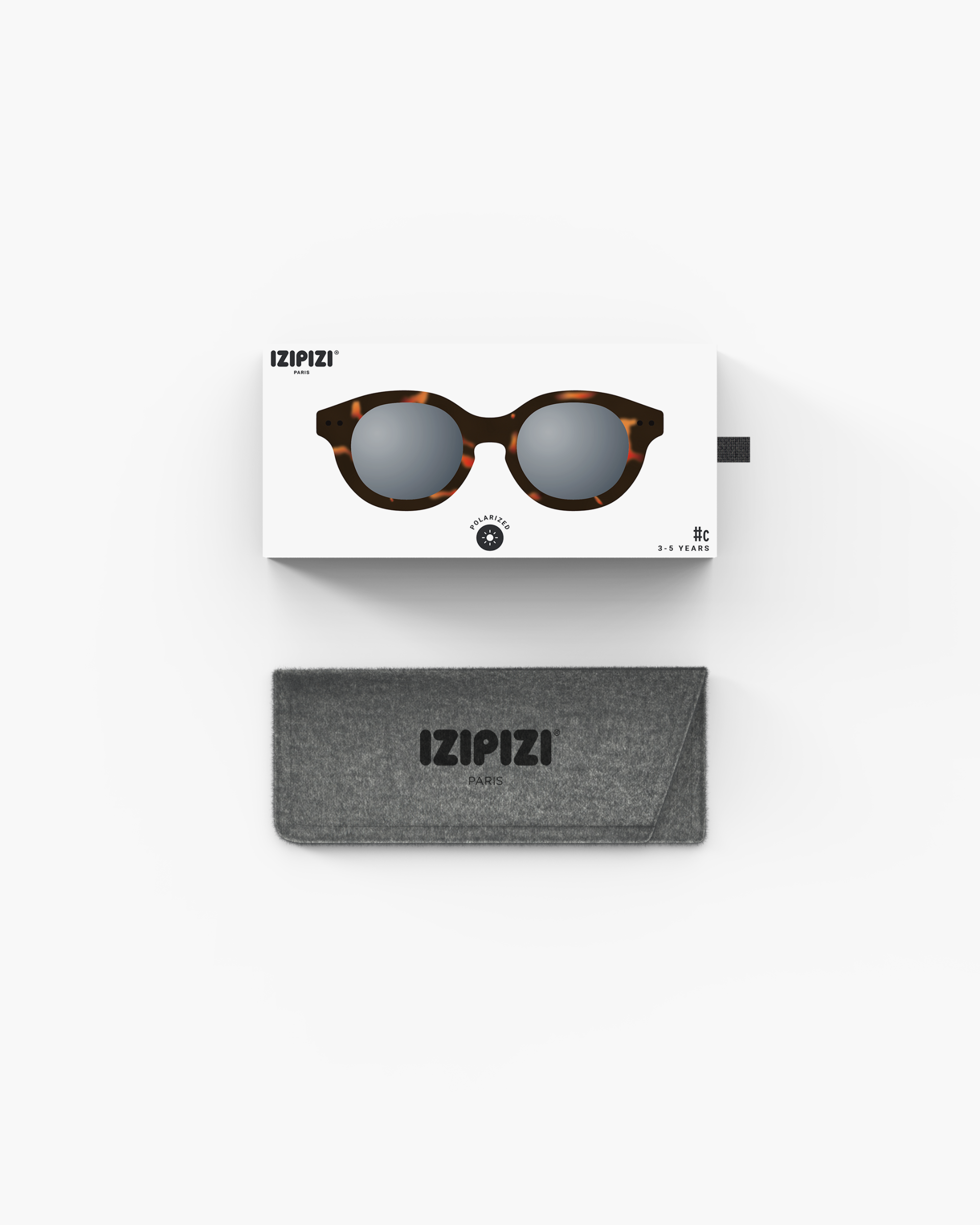 Lunette #c Tortoise Carré Marron à la mode - Izipizi