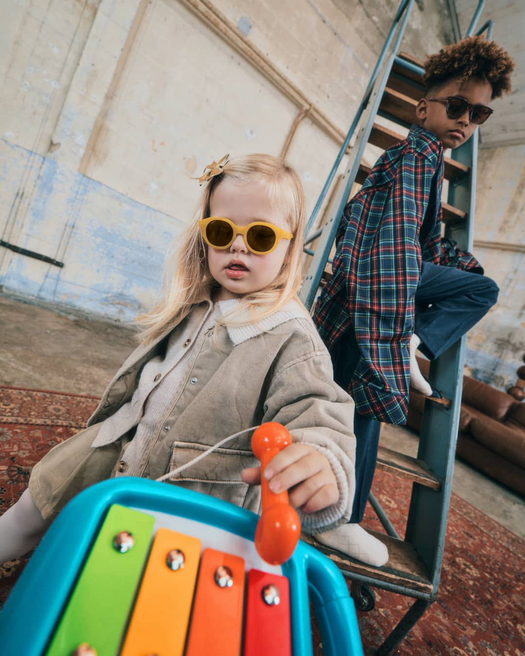 Trendy KIDS glasses #c Sweet Honey Cuadrado - Izipizi