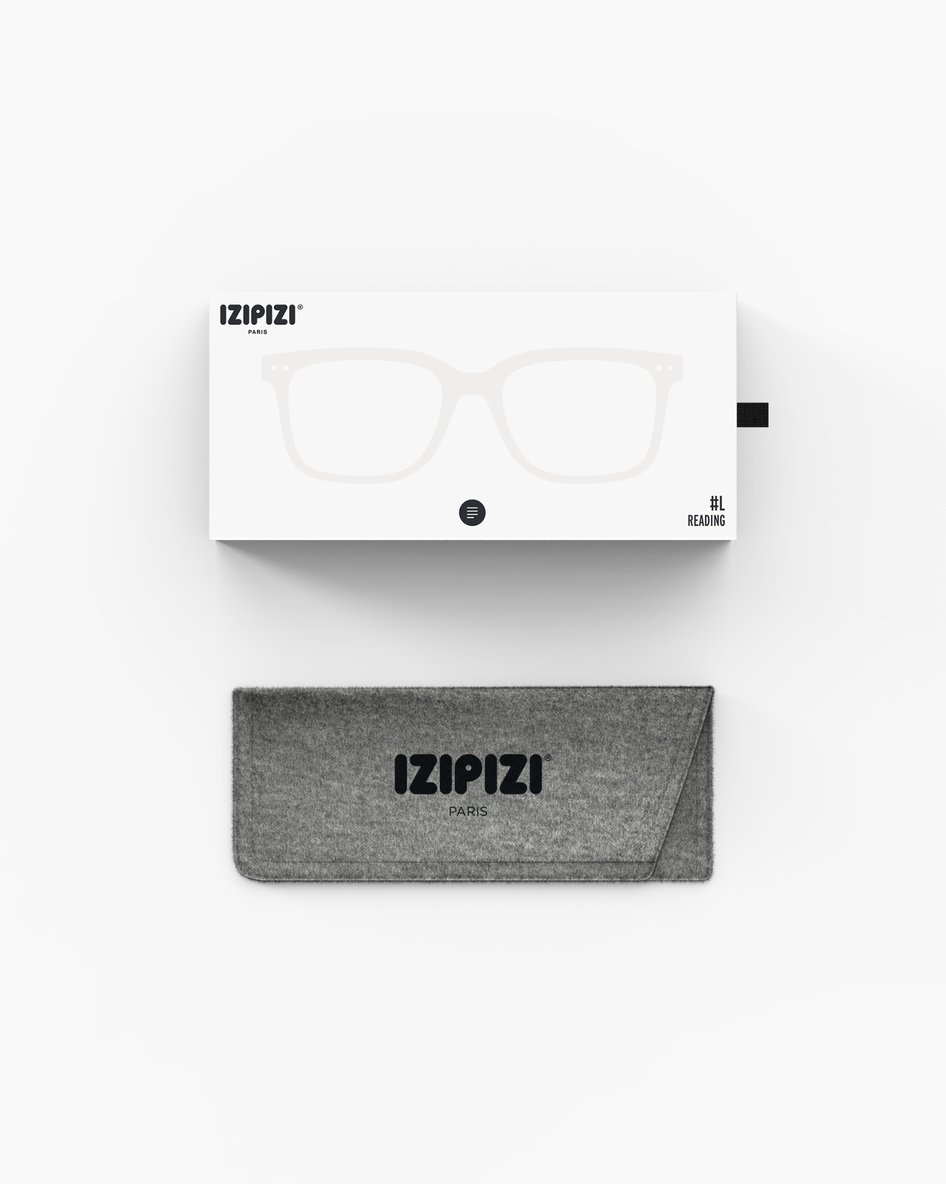 Lunette #L Crystal Rectangulaire Blanc à la mode - Izipizi