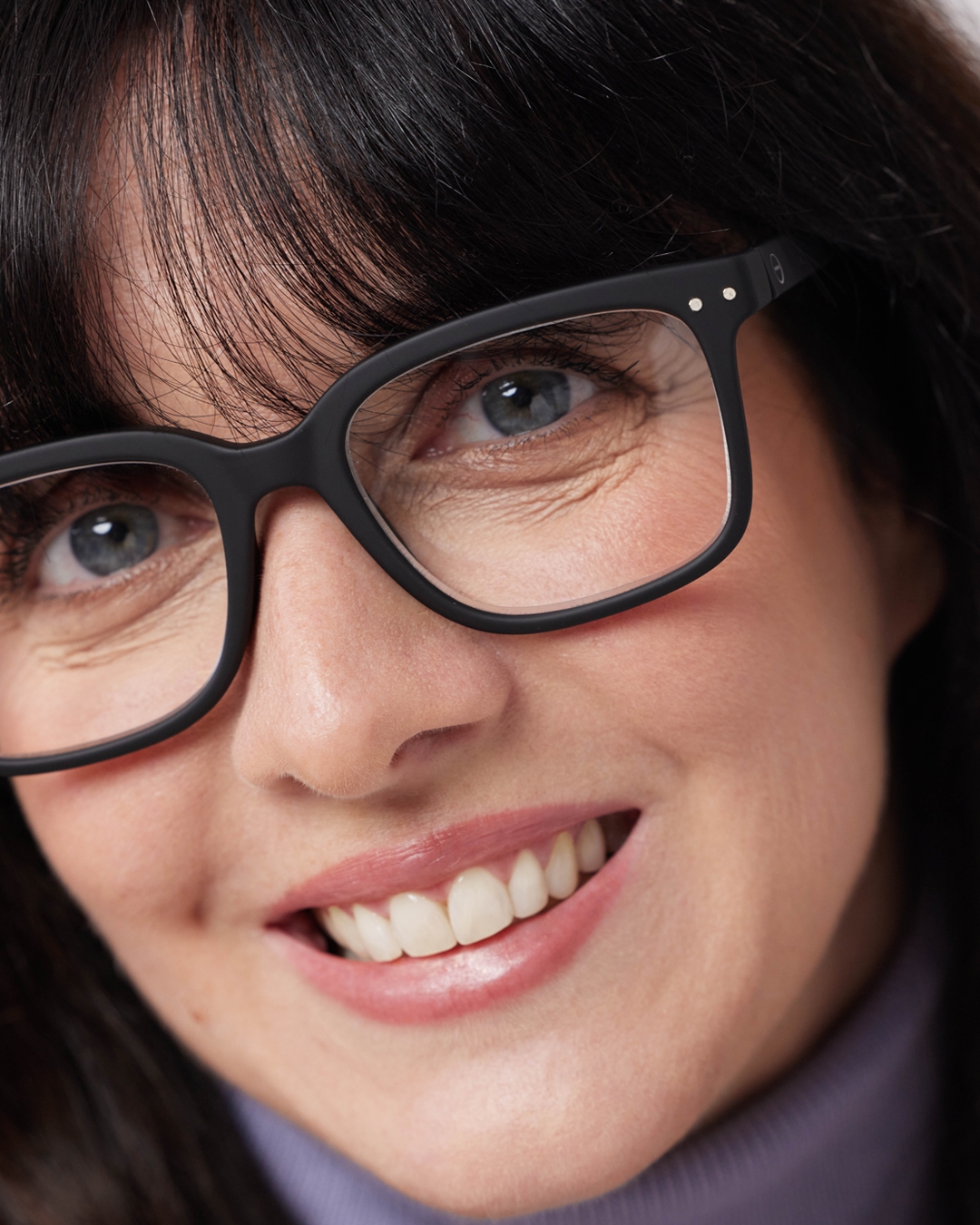 Lunette #L Black Rectangulaire Noir à la mode - Izipizi