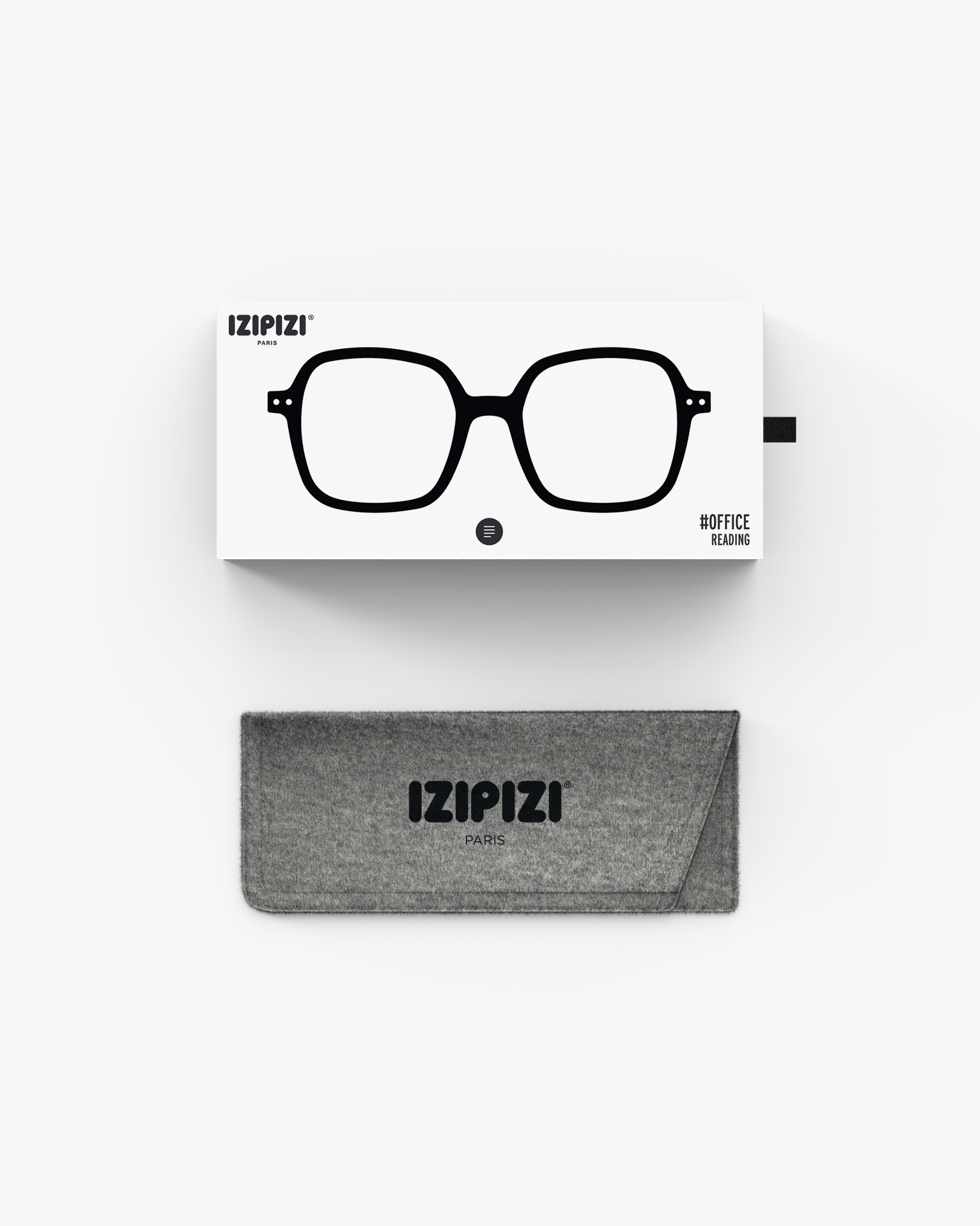 Trendy READING glasses #OFFICE Black Square - Izipizi