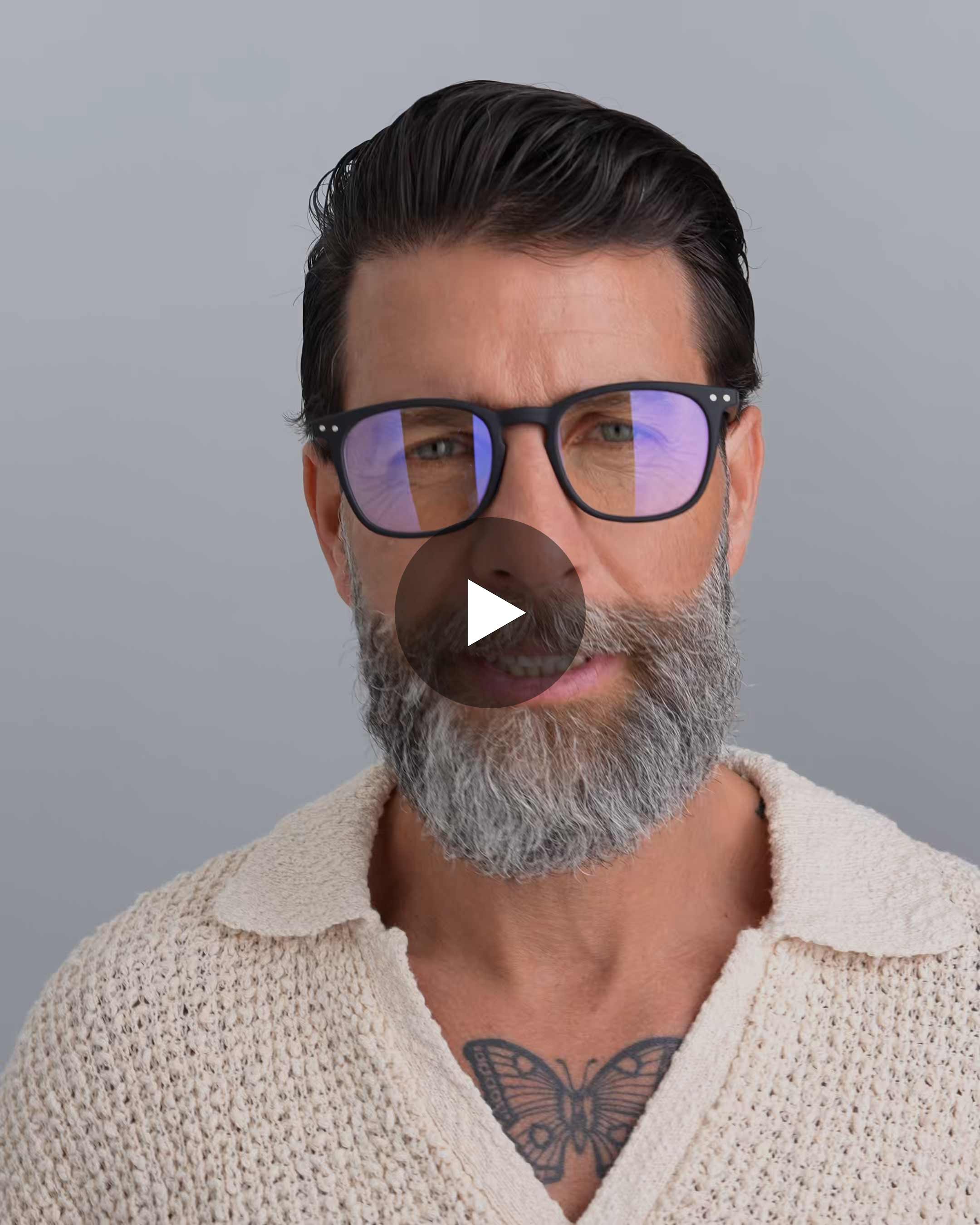 Lunette #E Black Trapèze Noir à la mode - Izipizi
