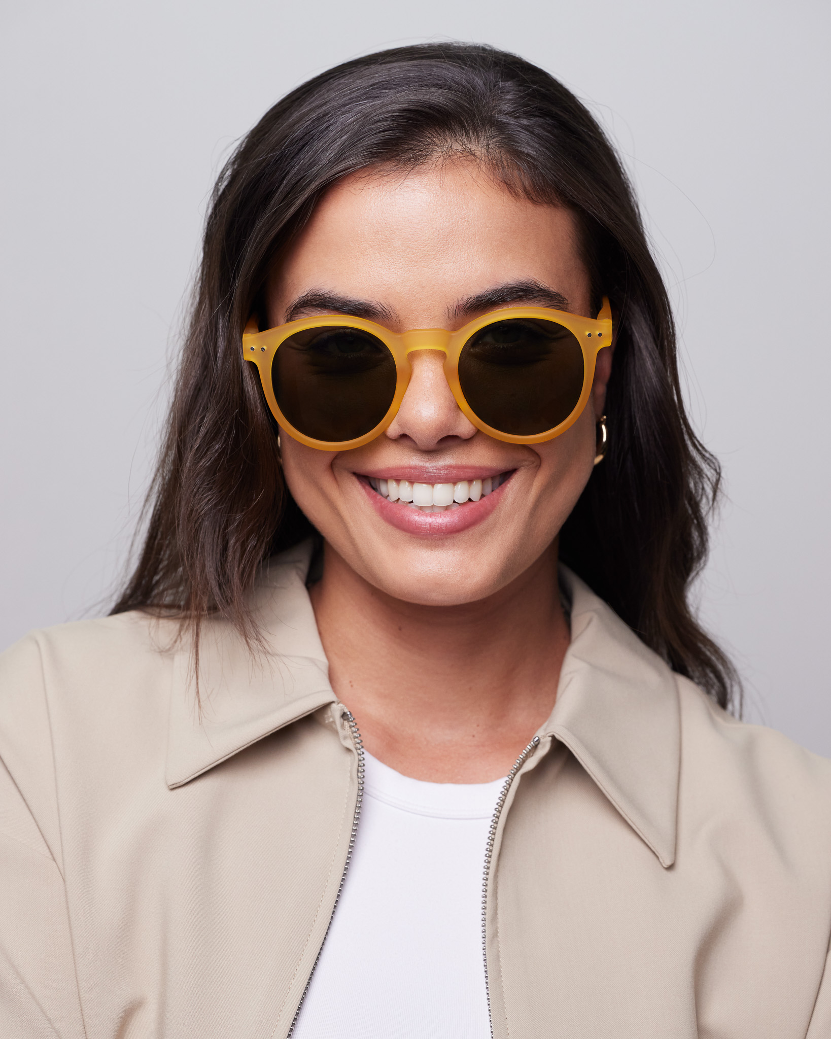 Lunette #M Yellow Honey Pantos Jaune à la mode - Izipizi