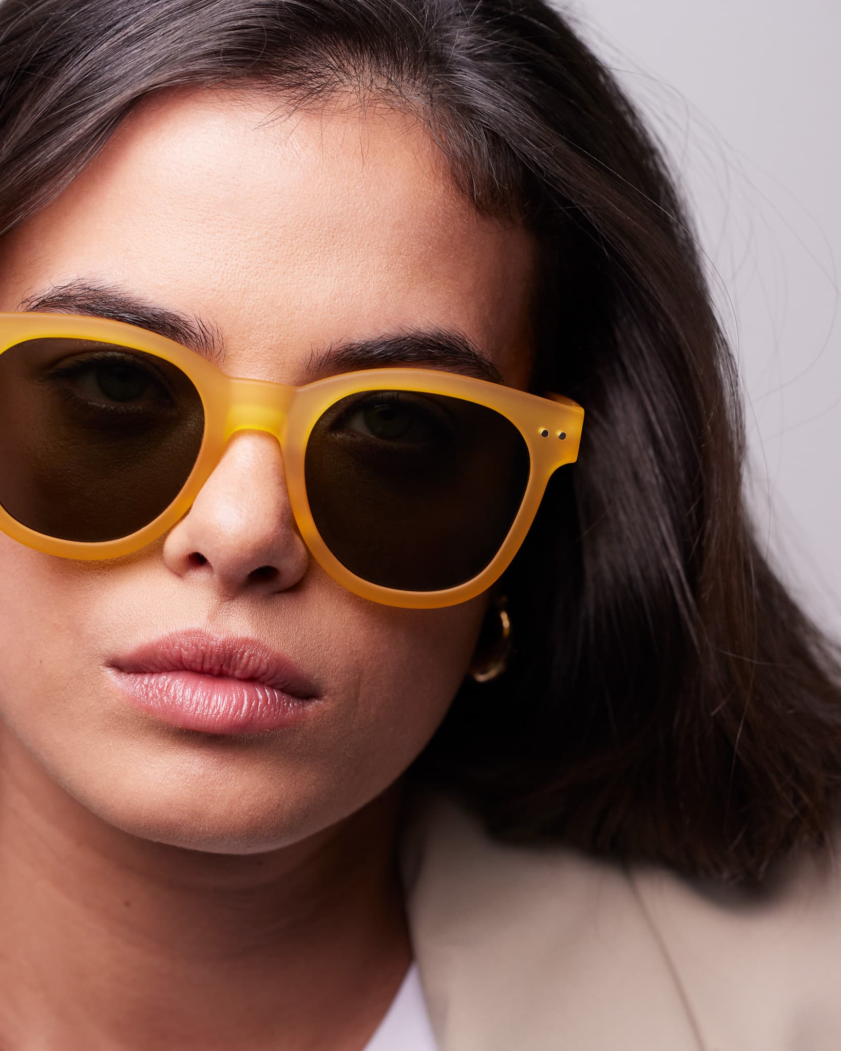Brille #N Yellow Honey Trapezförmige Gelb - Izipizi