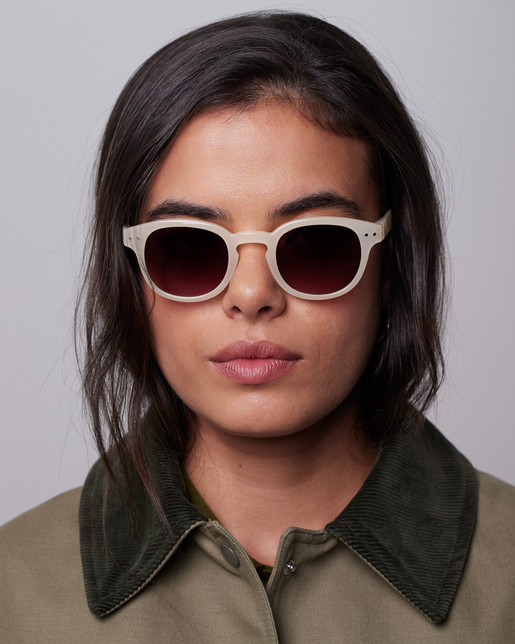 Brille #C Vintage Cream Quadrat Beige - Izipizi