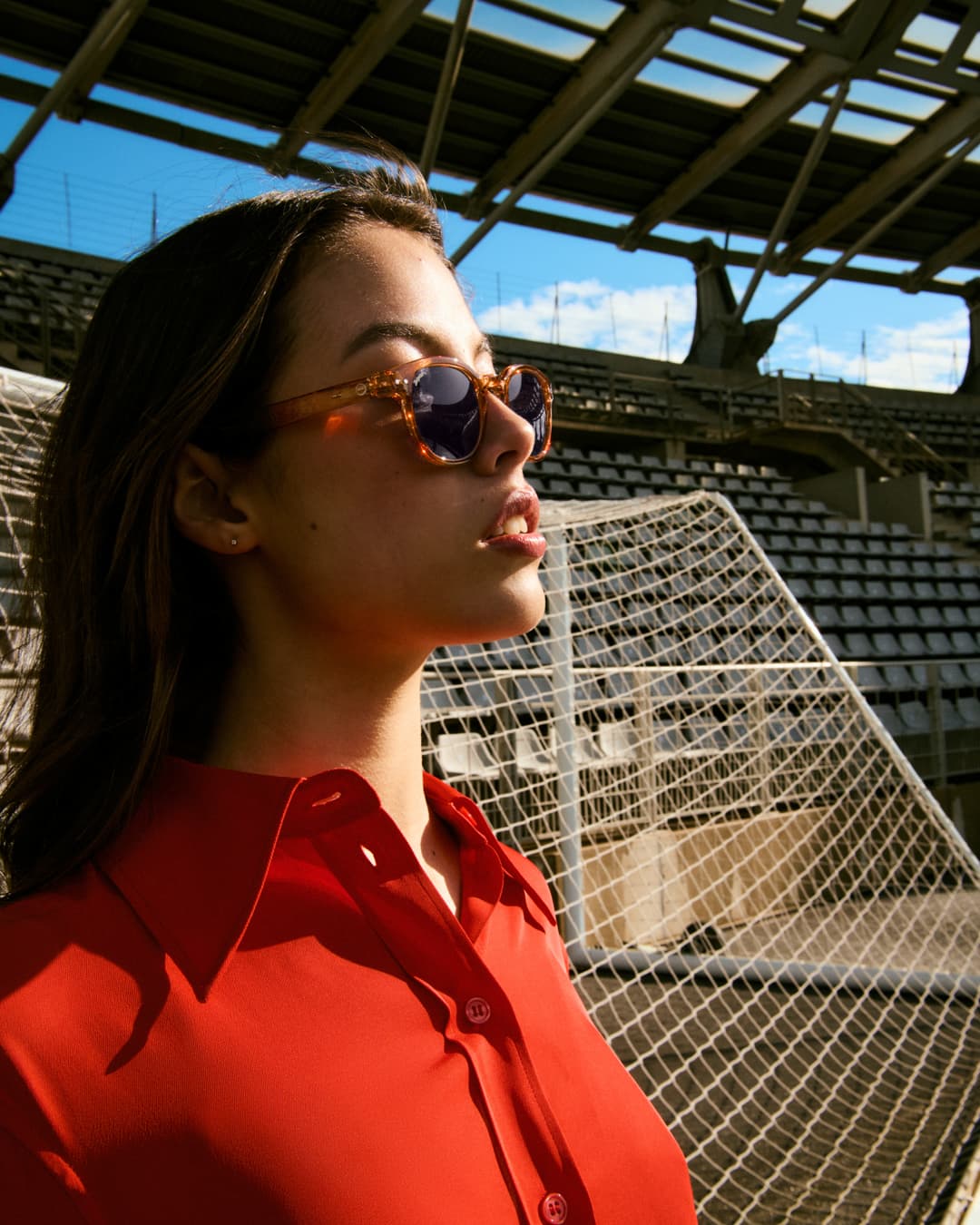 Trendy SUN glasses #C Orange Smash Square - Izipizi