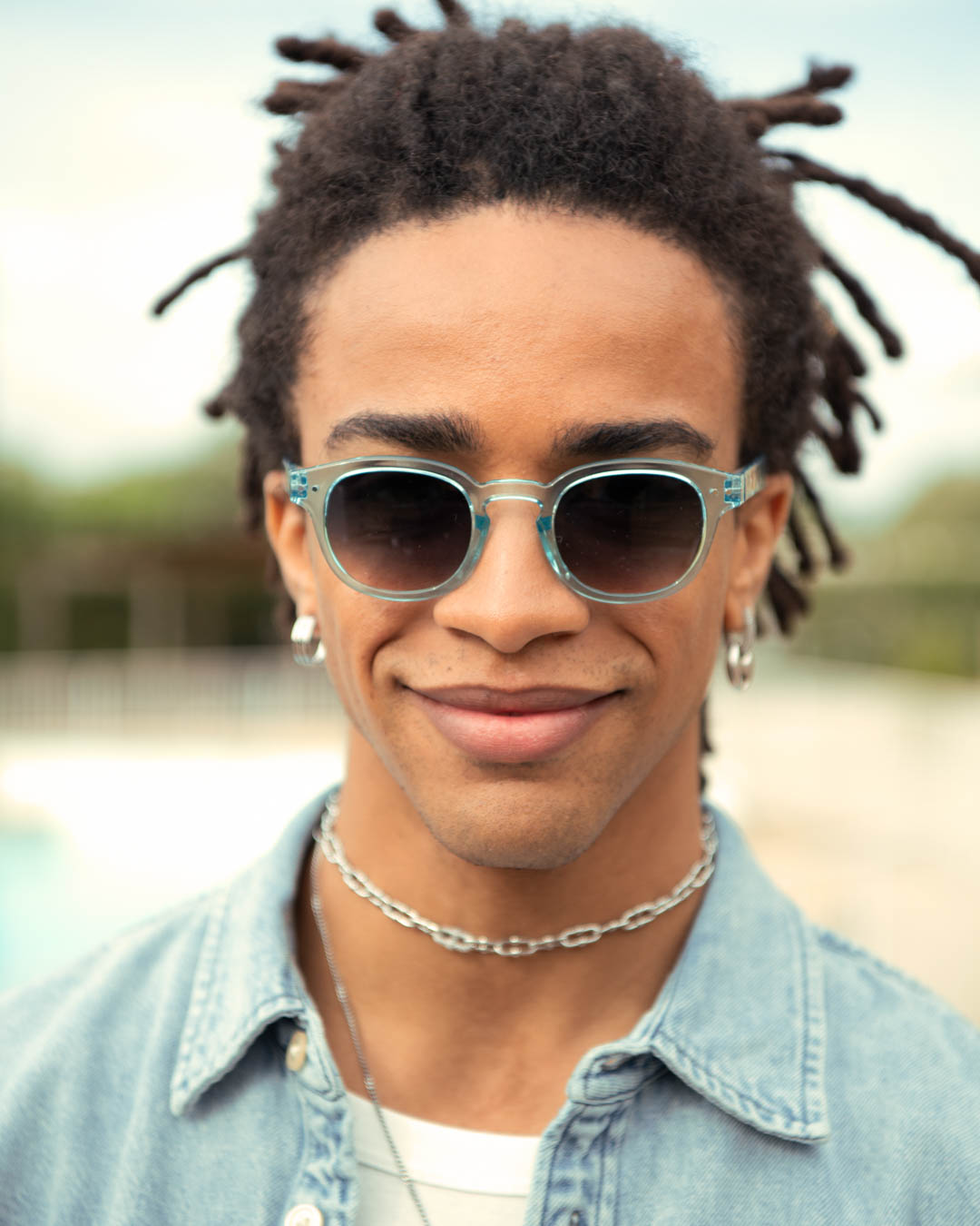 Ochialli #C Turquoise Stone Quadrati Blu - Izipizi