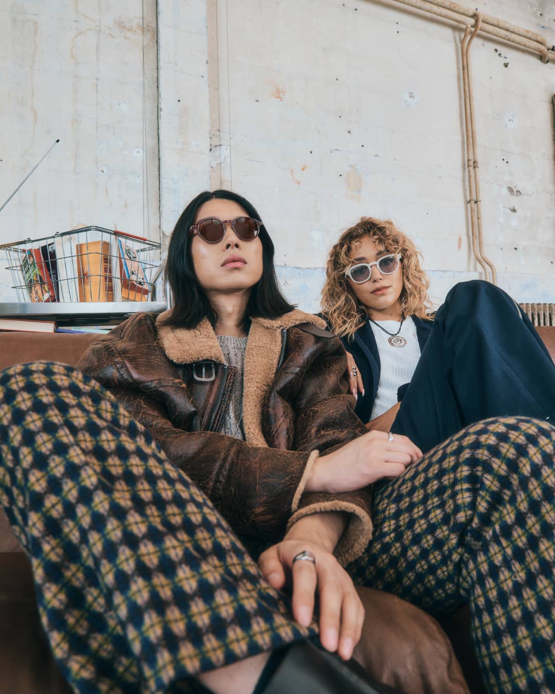 Lunette Mini Me #D Old Leather Marron à la mode - Izipizi