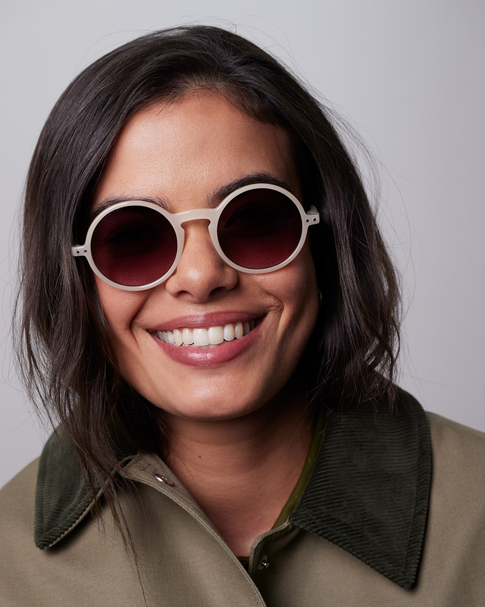 Brille #G Vintage Cream Runde Beige - Izipizi