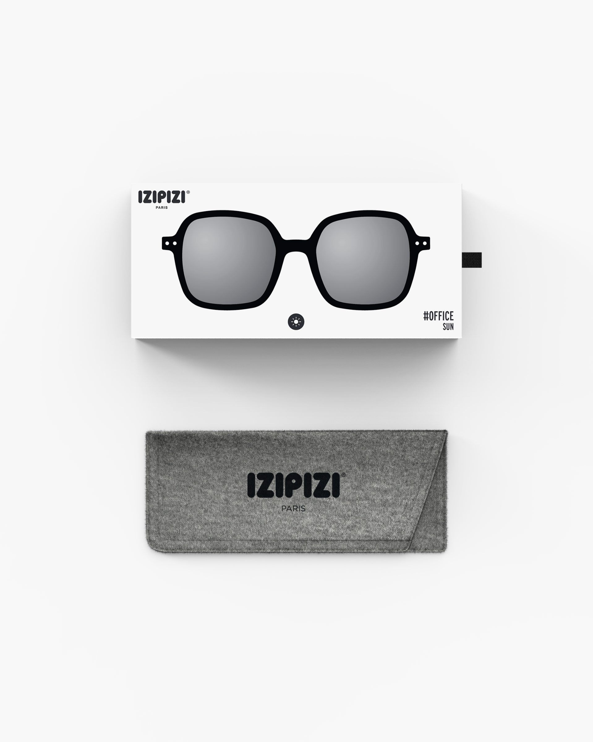 Lunette #OFFICE Black Carré Noir à la mode - Izipizi