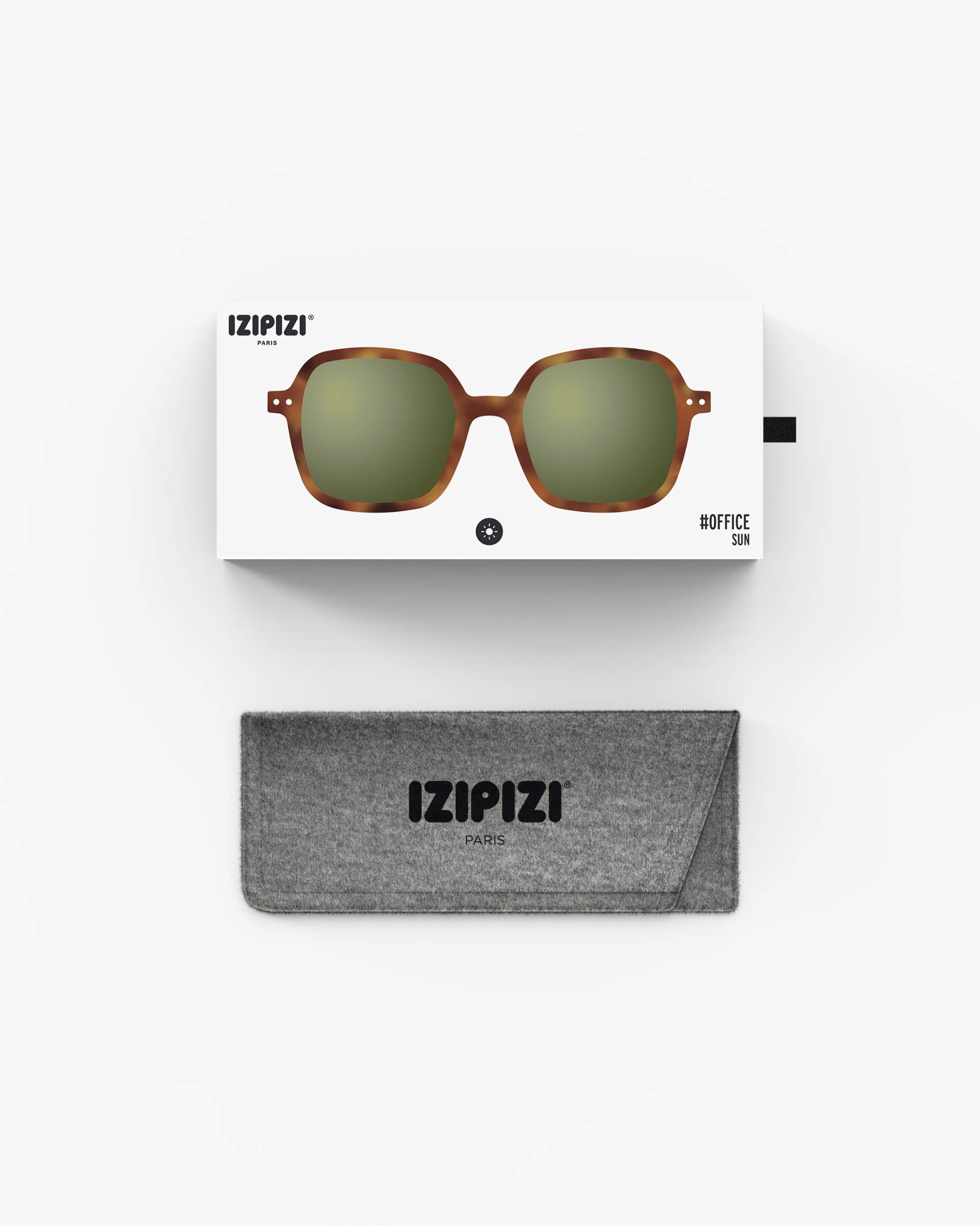 Lunette #OFFICE Havane Carré Marron à la mode - Izipizi
