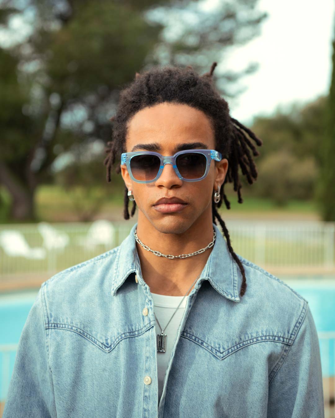 Ochialli #ROAD Turquoise Stone Trapezoidale Blu - Izipizi